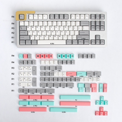 GMK Style 104+87 Keys Light Modo ABS Doubleshot Full Doubleshot Keycaps Set for Cherry MX Mechanical Gaming Keyboard